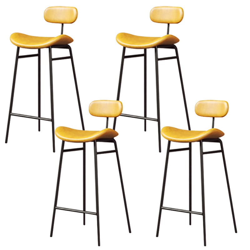 Armless Upholstered Counter Stool Industrial Bucket Seat Bar Stool