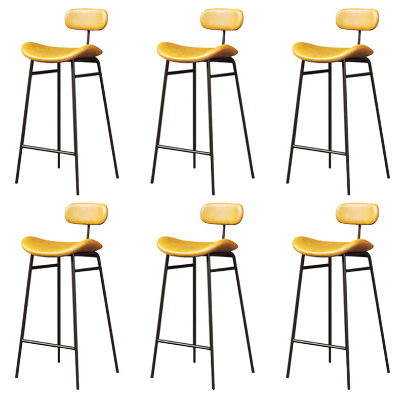 Armless Upholstered Counter Stool Industrial Bucket Seat Bar Stool