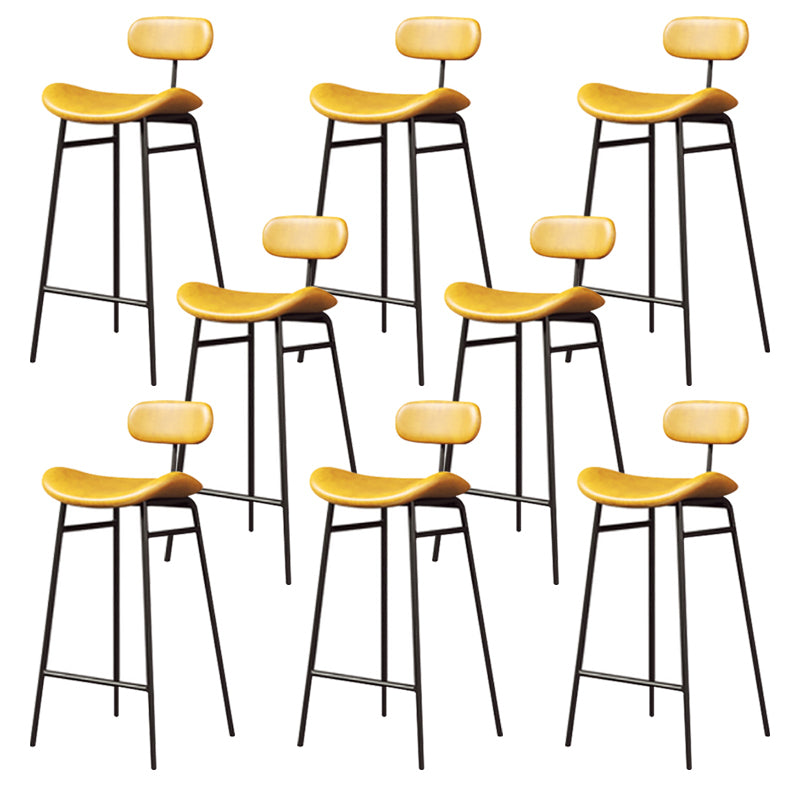 Armless Upholstered Counter Stool Industrial Bucket Seat Bar Stool