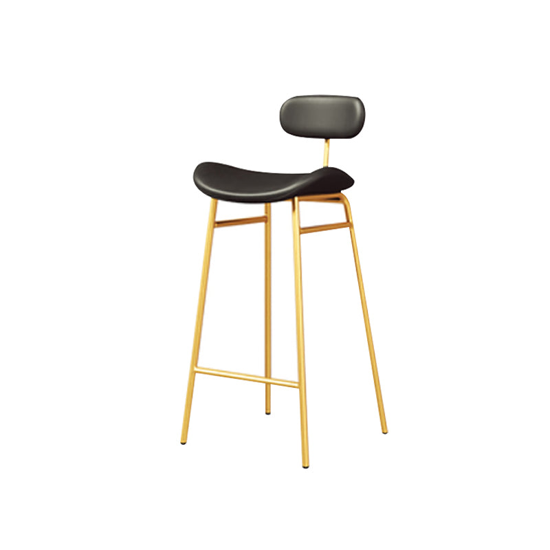 Armless Upholstered Counter Stool Industrial Bucket Seat Bar Stool