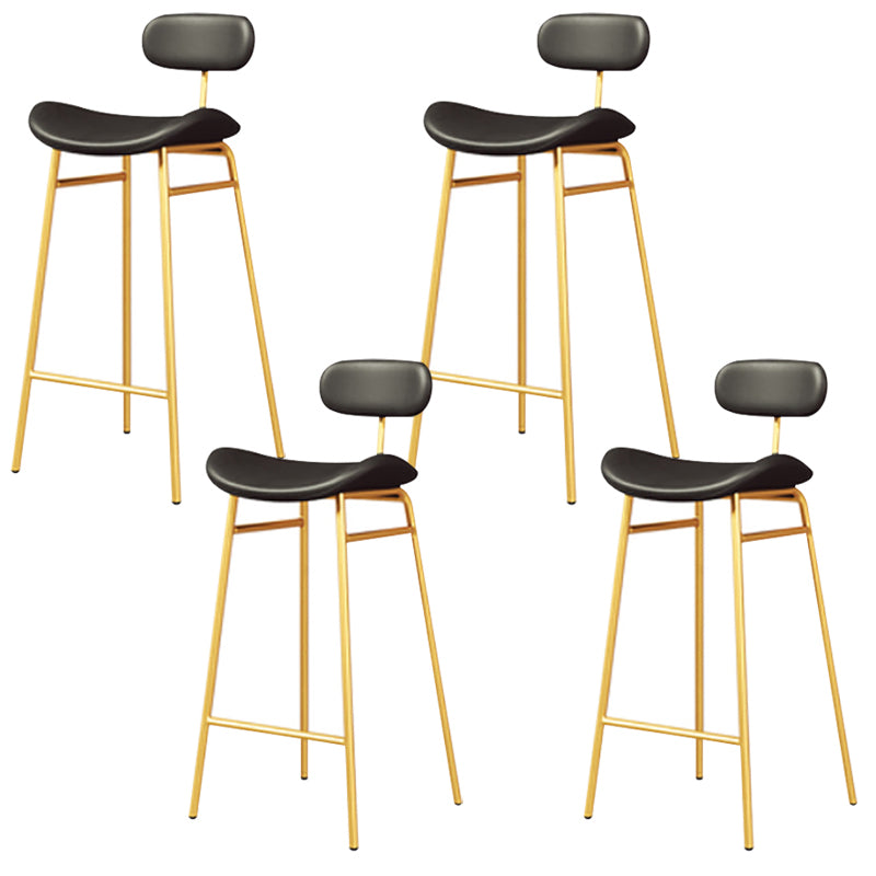 Armless Upholstered Counter Stool Industrial Bucket Seat Bar Stool