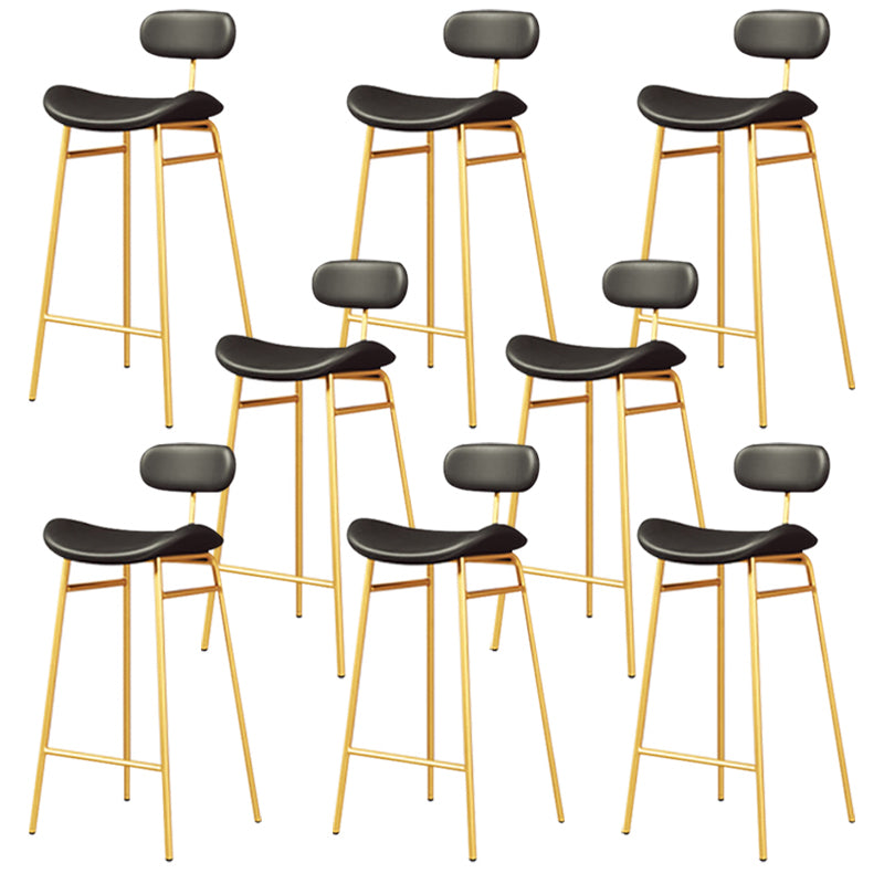 Armless Upholstered Counter Stool Industrial Bucket Seat Bar Stool