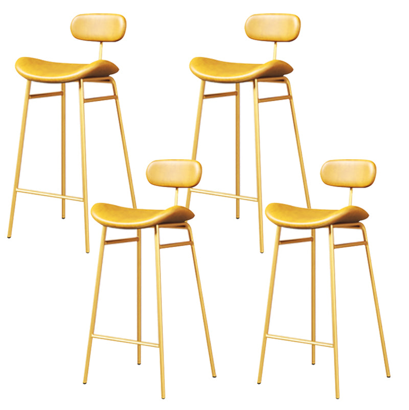 Armless Upholstered Counter Stool Industrial Bucket Seat Bar Stool