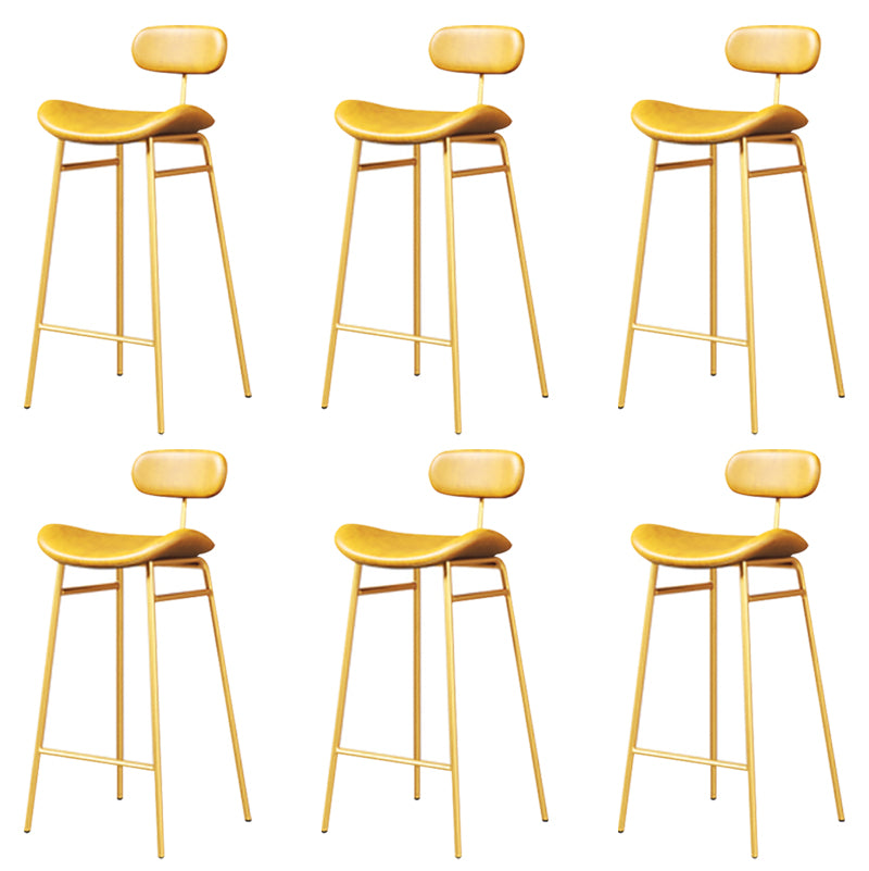 Armless Upholstered Counter Stool Industrial Bucket Seat Bar Stool