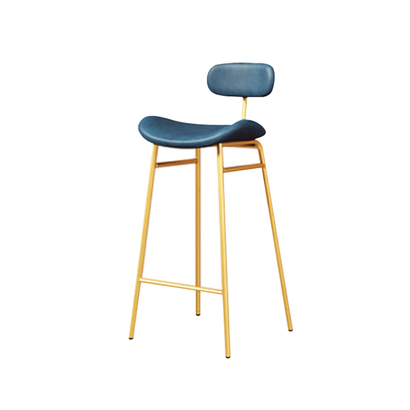 Armless Upholstered Counter Stool Industrial Bucket Seat Bar Stool