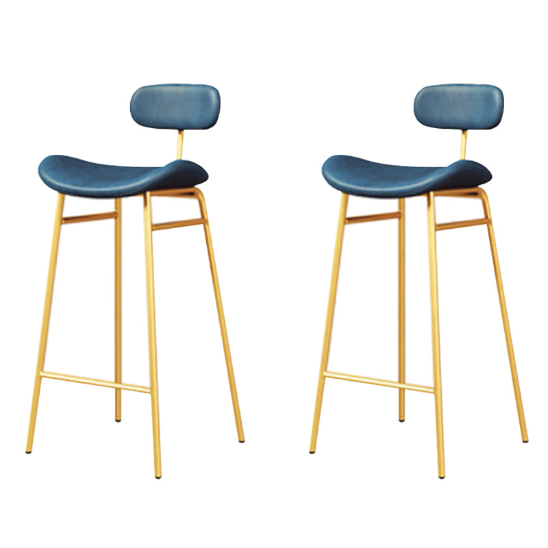 Armless Upholstered Counter Stool Industrial Bucket Seat Bar Stool