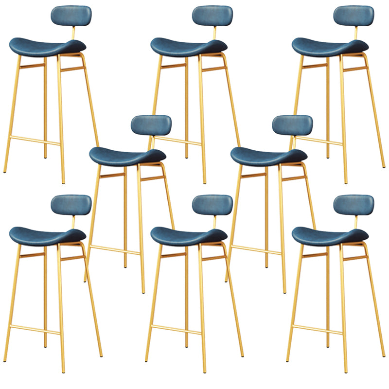 Armless Upholstered Counter Stool Industrial Bucket Seat Bar Stool