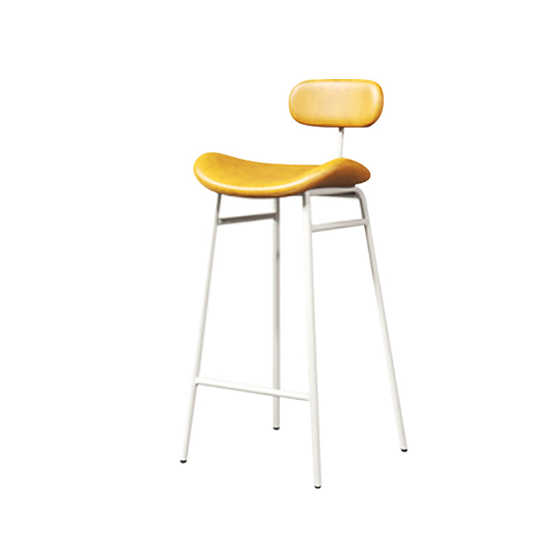 Armless Upholstered Counter Stool Industrial Bucket Seat Bar Stool