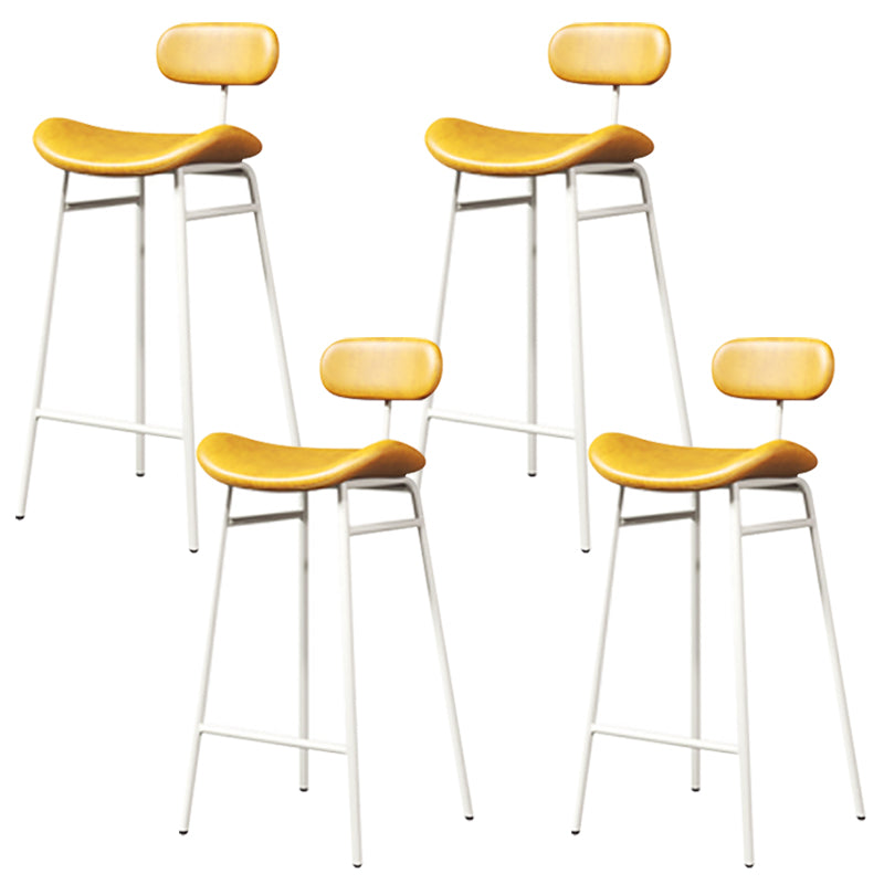 Armless Upholstered Counter Stool Industrial Bucket Seat Bar Stool