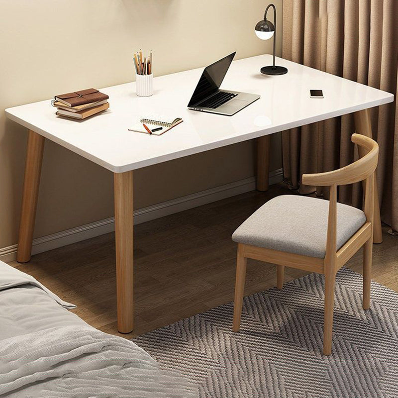 Contemporary Wooden Writing Desk Parsons Base Type Office Desk