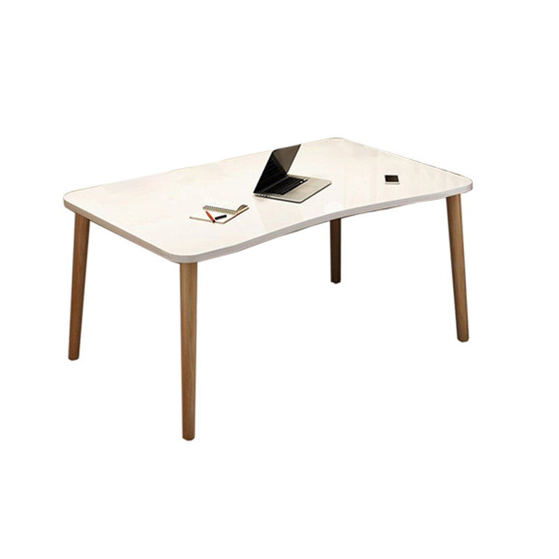 Contemporary Wooden Writing Desk Parsons Base Type Office Desk