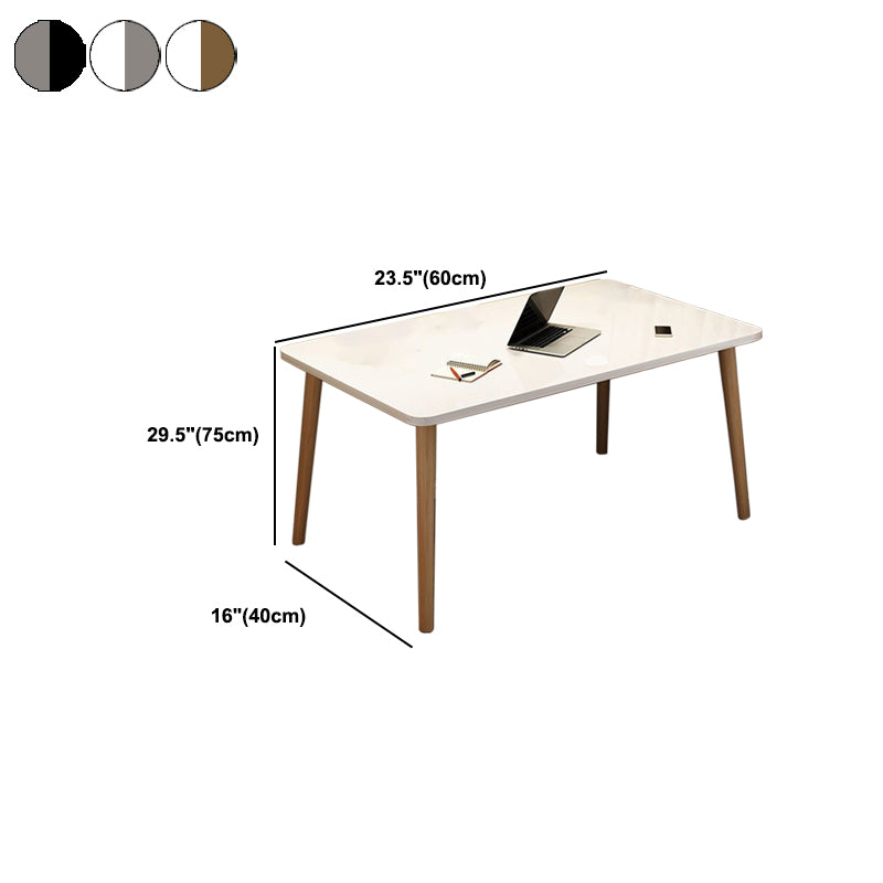 Contemporary Wooden Writing Desk Parsons Base Type Office Desk