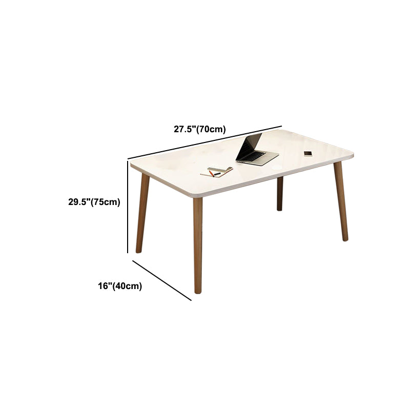 Contemporary Wooden Writing Desk Parsons Base Type Office Desk