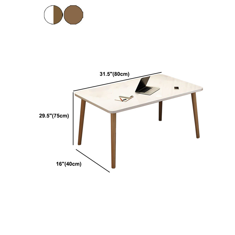 Contemporary Wooden Writing Desk Parsons Base Type Office Desk