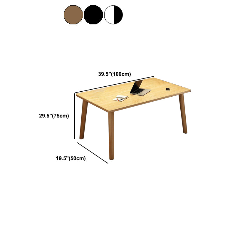 Contemporary Wooden Writing Desk Parsons Base Type Office Desk