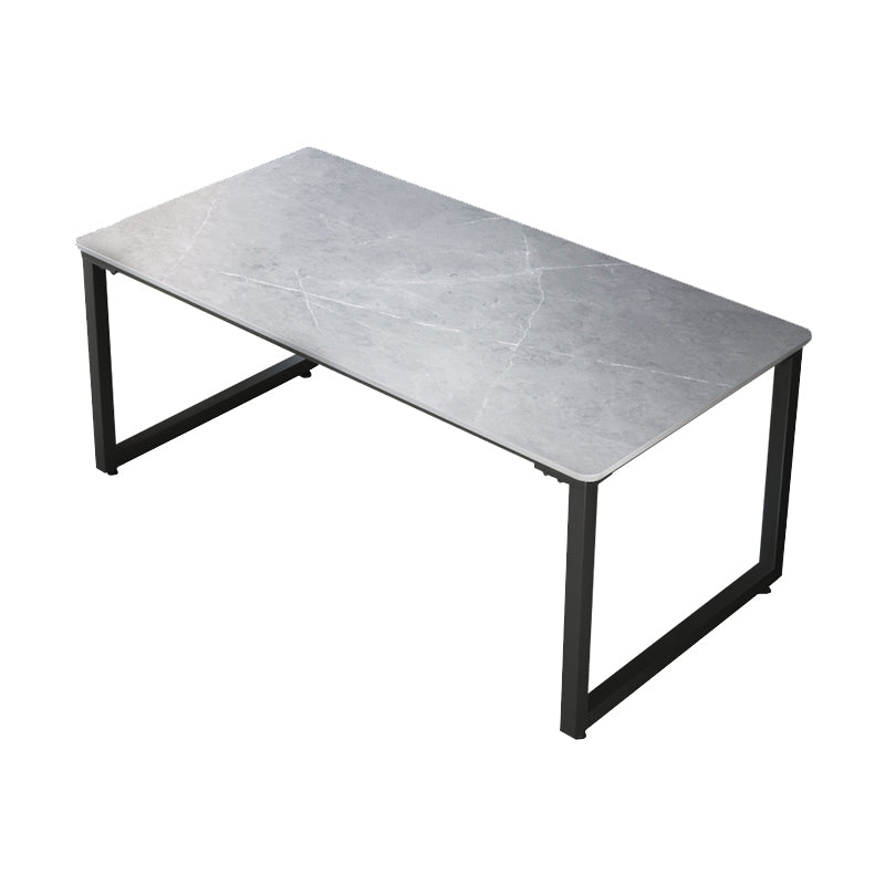 Stone Industrial Writing Desk Sled Rectangular Office Desk for Home