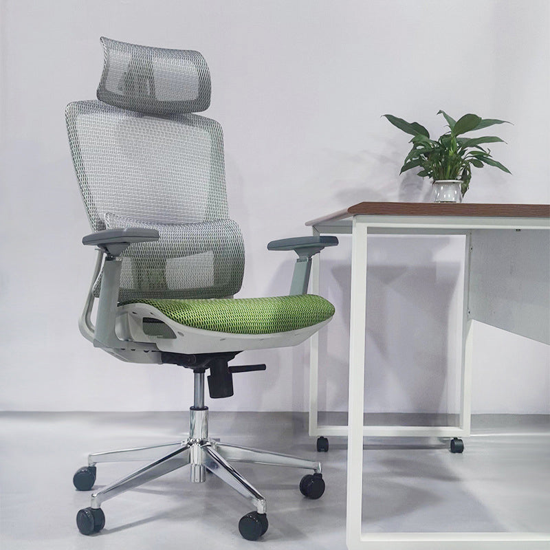 Modern Desk Chair Mesh Pillow Included Chair High-Back Chair with Wheels