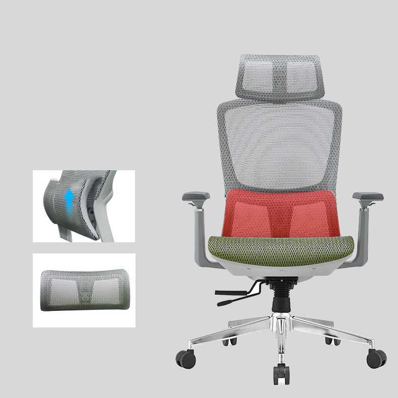 Modern Desk Chair Mesh Pillow Included Chair High-Back Chair with Wheels