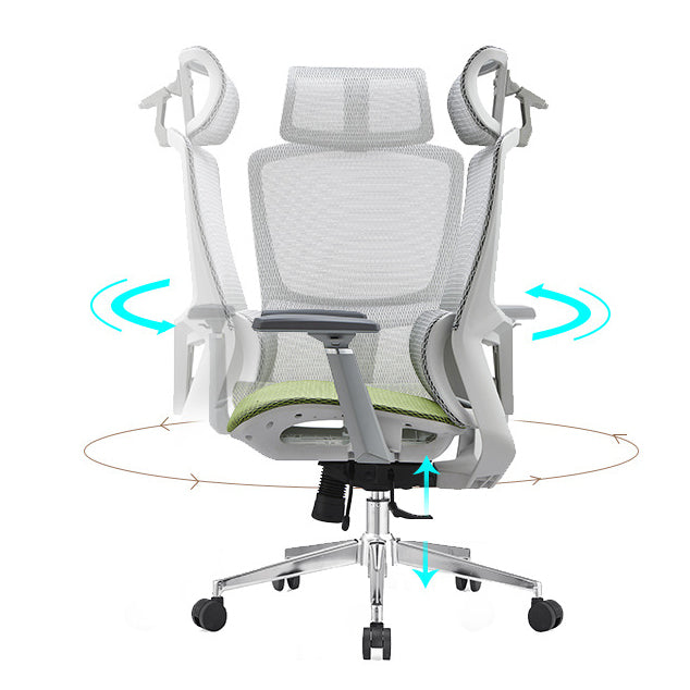 Modern Desk Chair Mesh Pillow Included Chair High-Back Chair with Wheels