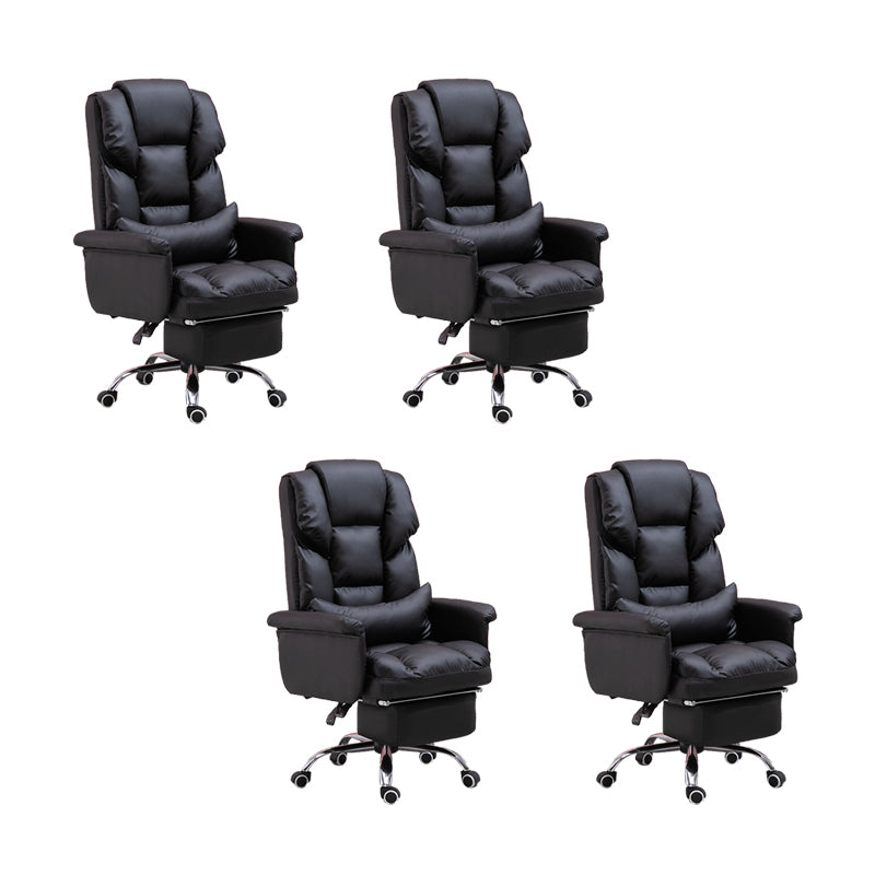 Modern Desk Chair Leather Management Office Chair High-Back Chair with Wheels