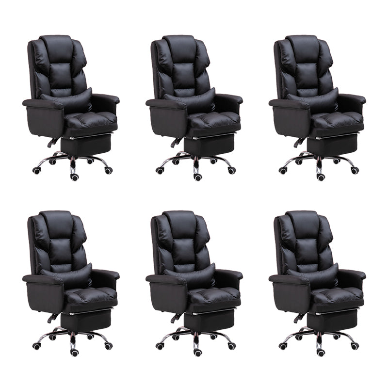 Modern Desk Chair Leather Management Office Chair High-Back Chair with Wheels