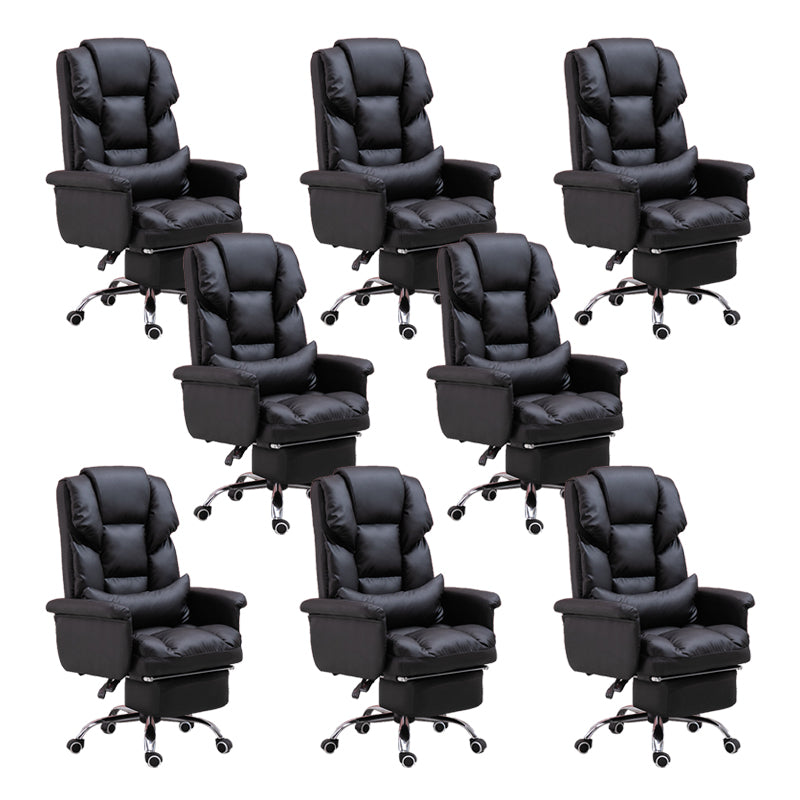 Modern Desk Chair Leather Management Office Chair High-Back Chair with Wheels