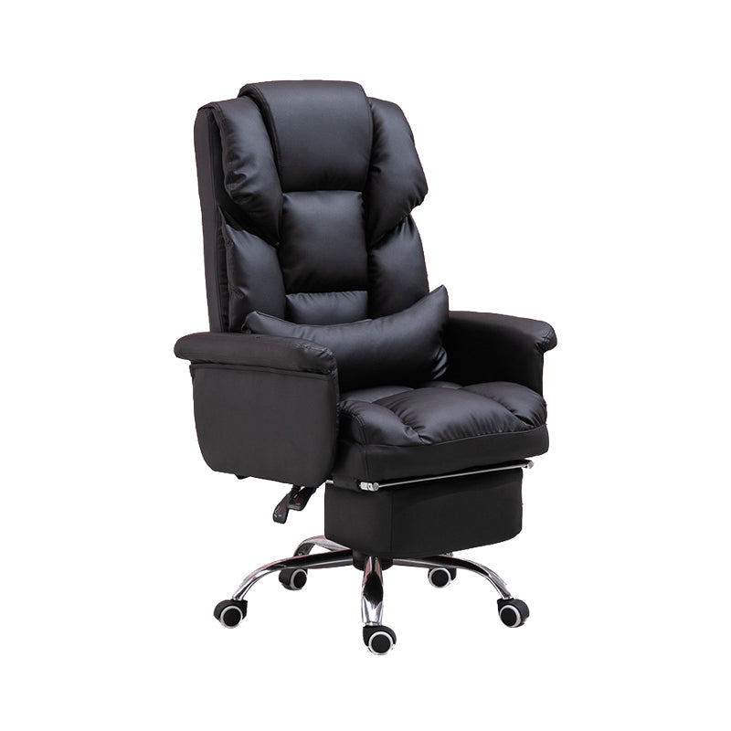 Modern Desk Chair Leather Management Office Chair High-Back Chair with Wheels