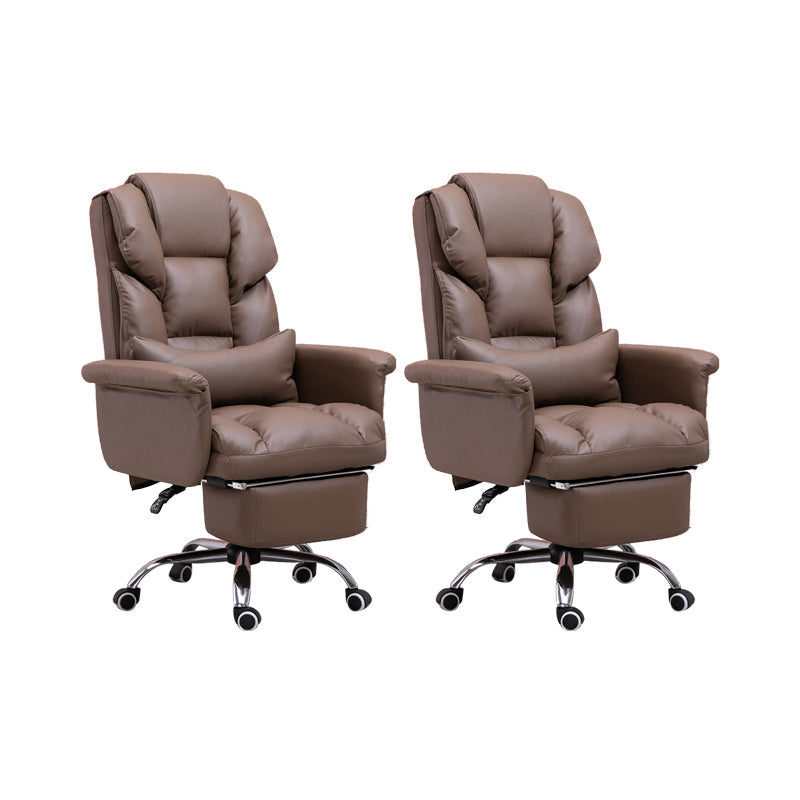 Modern Desk Chair Leather Management Office Chair High-Back Chair with Wheels