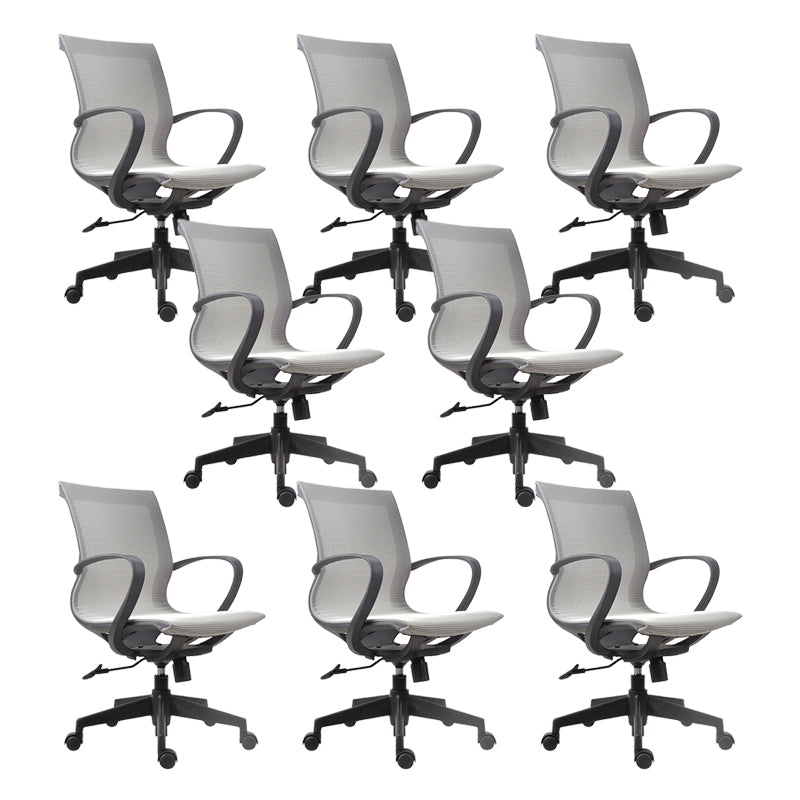 Contemporary Arm Chair Fixed Arms Adjustable Seat Height Conference Chair