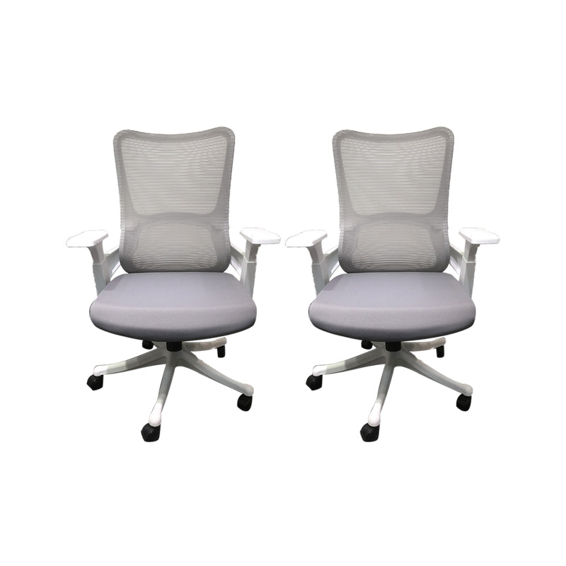 Modern Desk Chair Mesh Computer Chair High-Back Chair in Gray