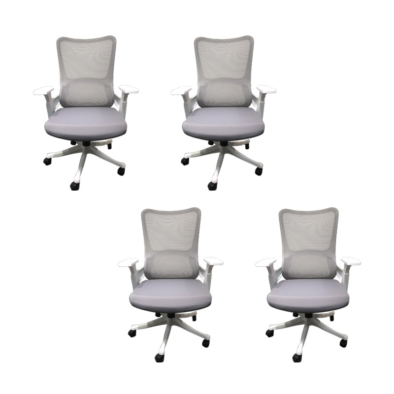 Modern Desk Chair Mesh Computer Chair High-Back Chair in Gray