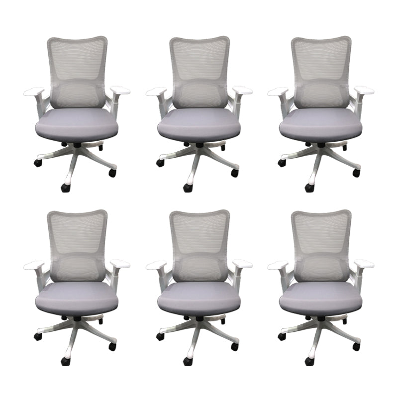 Modern Desk Chair Mesh Computer Chair High-Back Chair in Gray