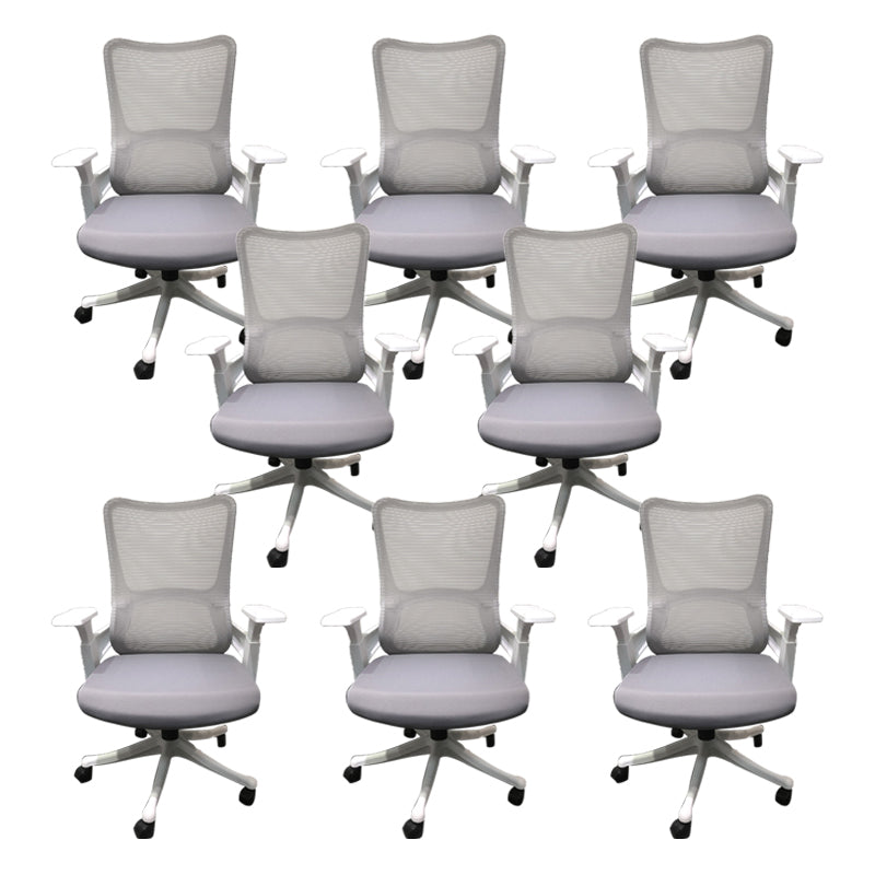 Modern Desk Chair Mesh Computer Chair High-Back Chair in Gray