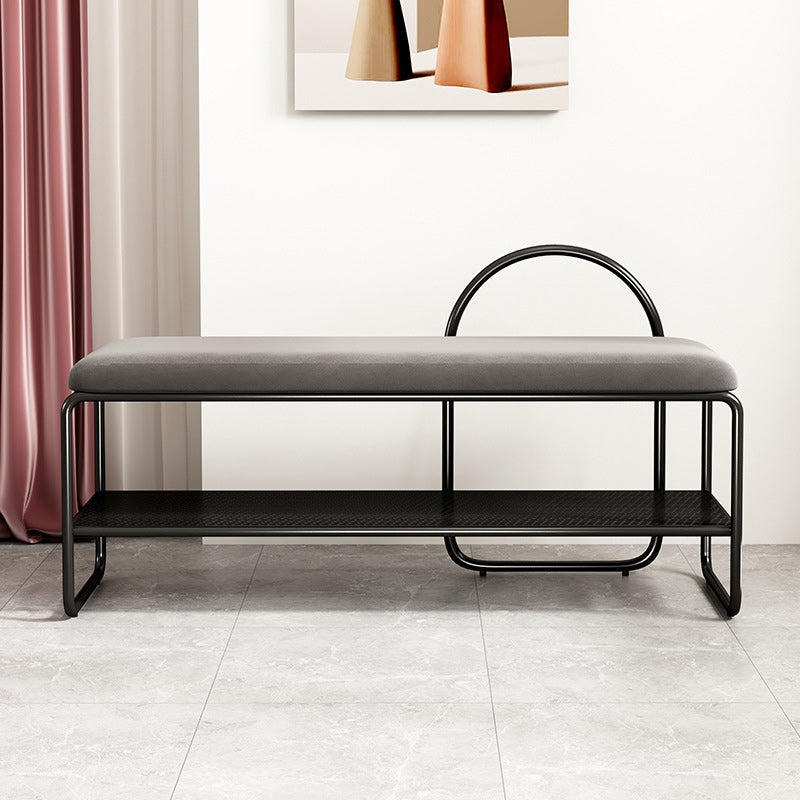 12.6" Wide Modern Seating Bench Rectangle Upholstered Entryway Bench