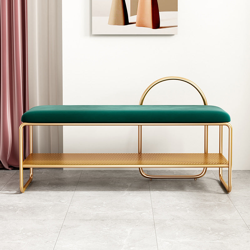 12.6" Wide Modern Seating Bench Rectangle Upholstered Entryway Bench