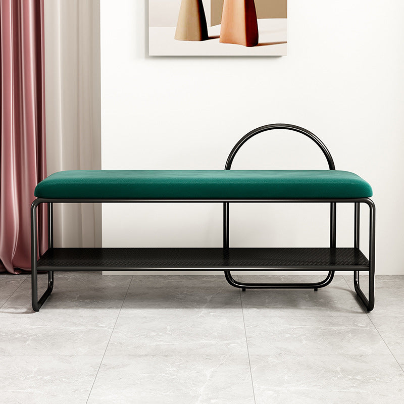 12.6" Wide Modern Seating Bench Rectangle Upholstered Entryway Bench