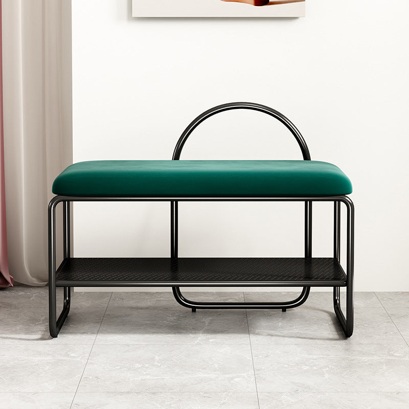 12.6" Wide Modern Seating Bench Rectangle Upholstered Entryway Bench