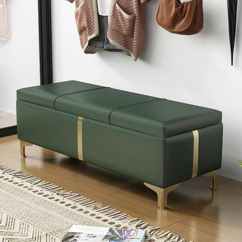 15.7 Inch Wide Modern Entryway Bench Flip Top Solid Color Bench