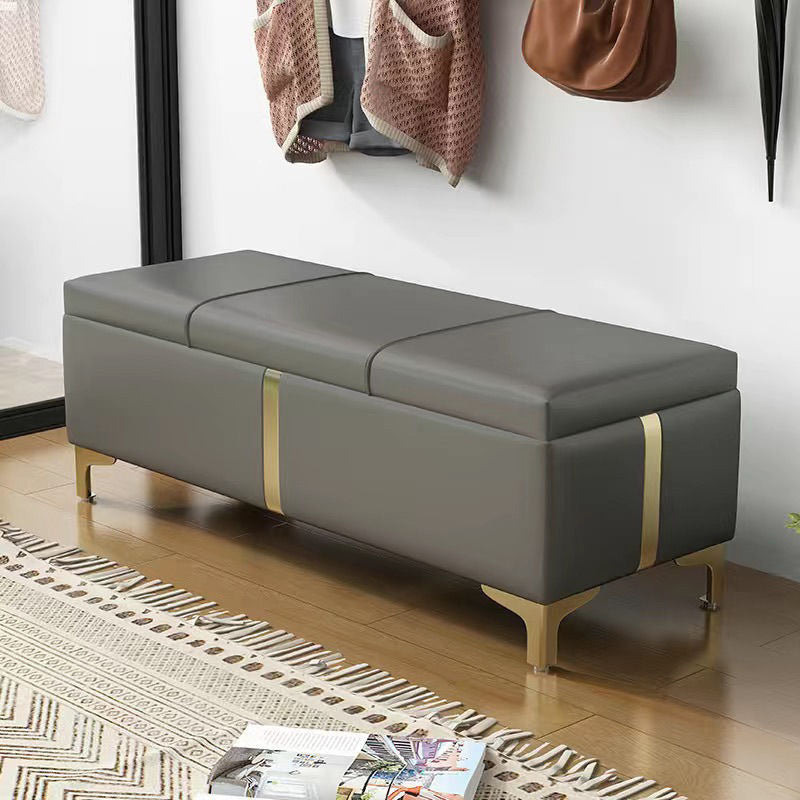 15.7 Inch Wide Modern Entryway Bench Flip Top Solid Color Bench