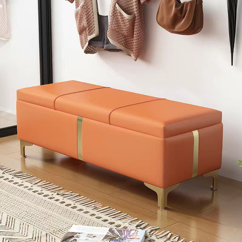 15.7 Inch Wide Modern Entryway Bench Flip Top Solid Color Bench