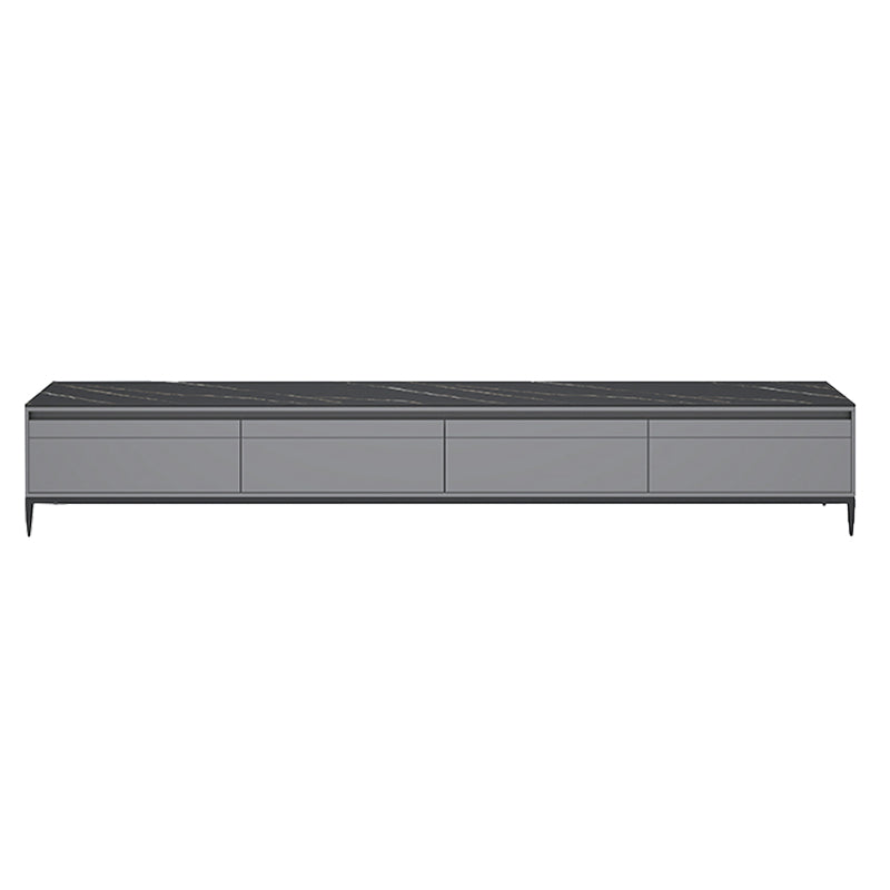 Black Slate TV Cabinet Modern Minimalist Home Closed TV Stand Console