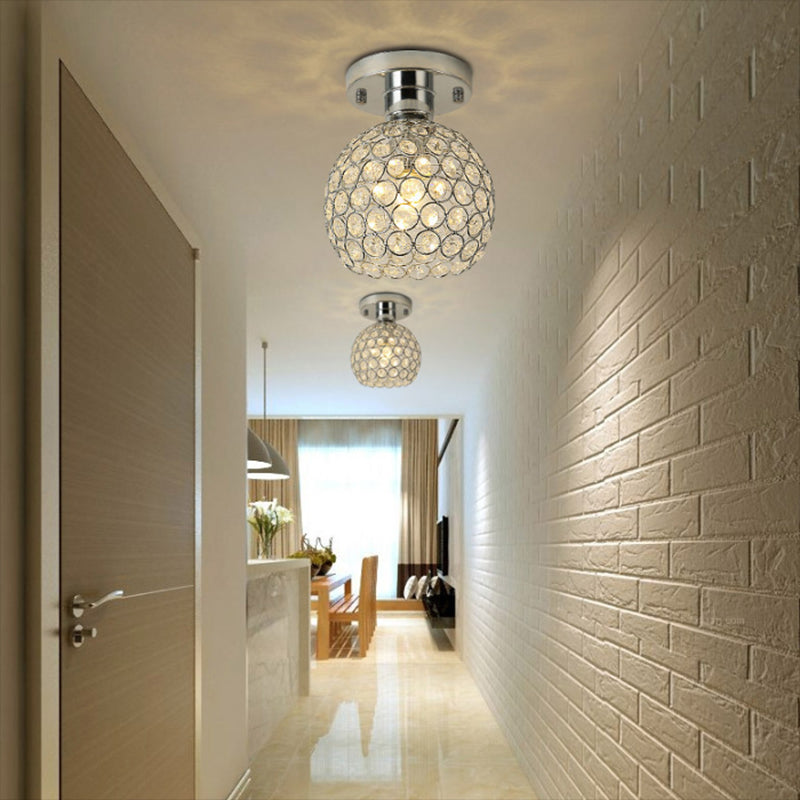 Creative Ceiling Lamp Nordic Crystal Flush Mount Light Fixture for Bedroom