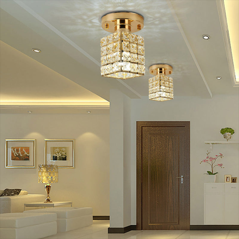 Creative Ceiling Lamp Nordic Crystal Flush Mount Light Fixture for Bedroom