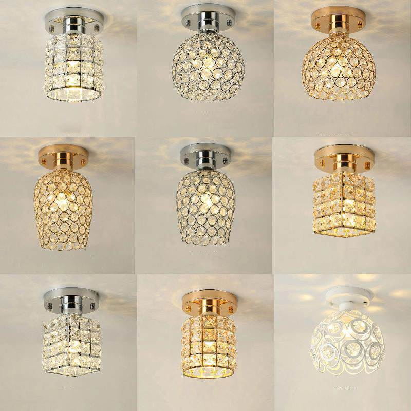 Creative Ceiling Lamp Nordic Crystal Flush Mount Light Fixture for Bedroom