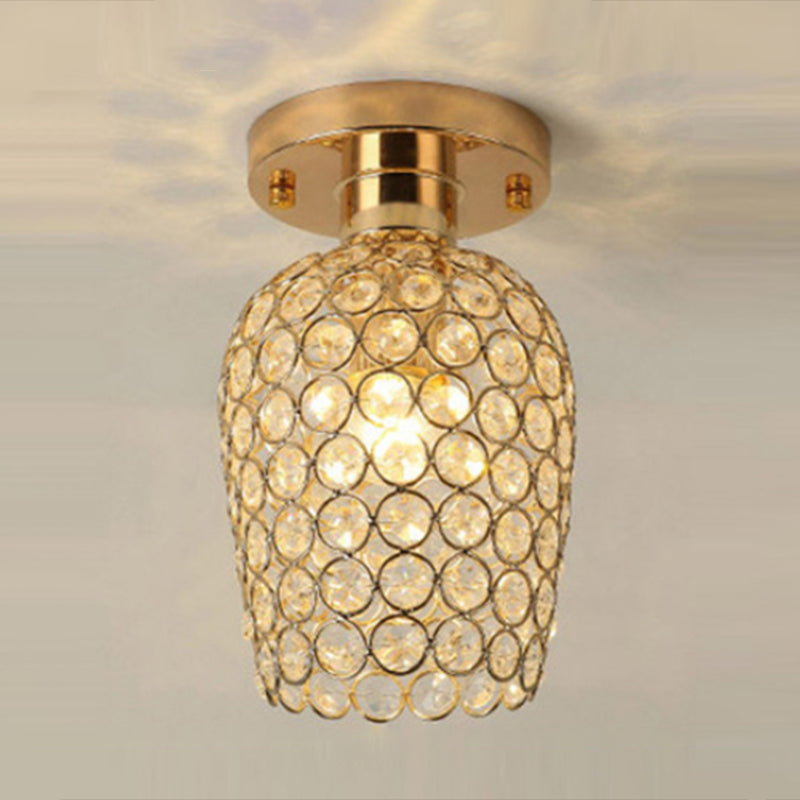 Creative Ceiling Lamp Nordic Crystal Flush Mount Light Fixture for Bedroom