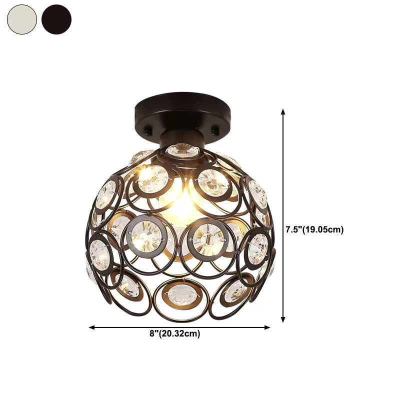 Creative Ceiling Lamp Nordic Crystal Flush Mount Light Fixture for Bedroom