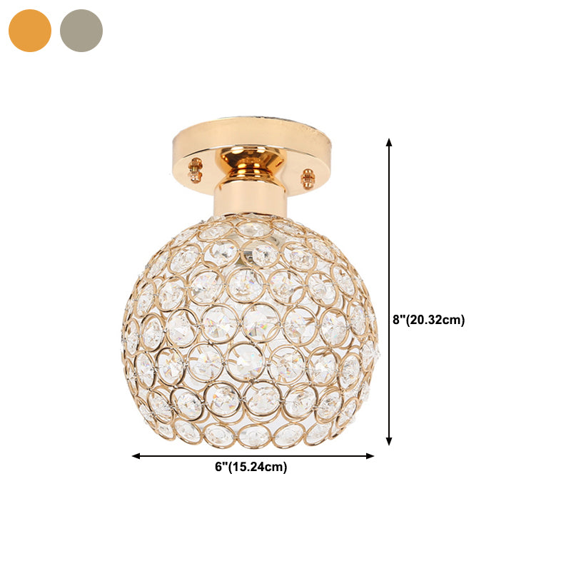 Creative Ceiling Lamp Nordic Crystal Flush Mount Light Fixture for Bedroom