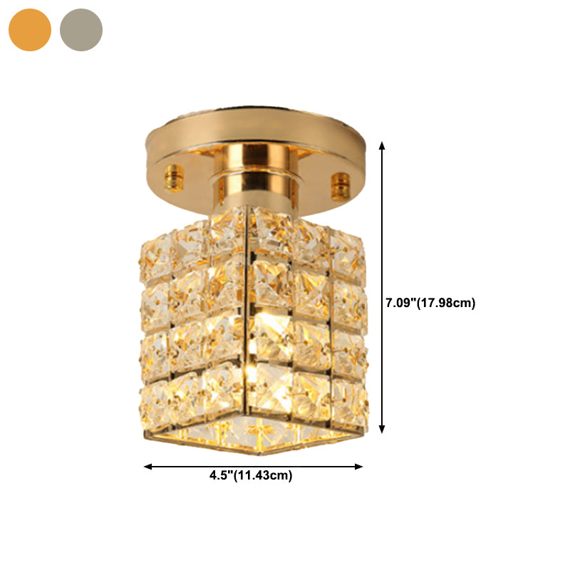 Creative Ceiling Lamp Nordic Crystal Flush Mount Light Fixture for Bedroom