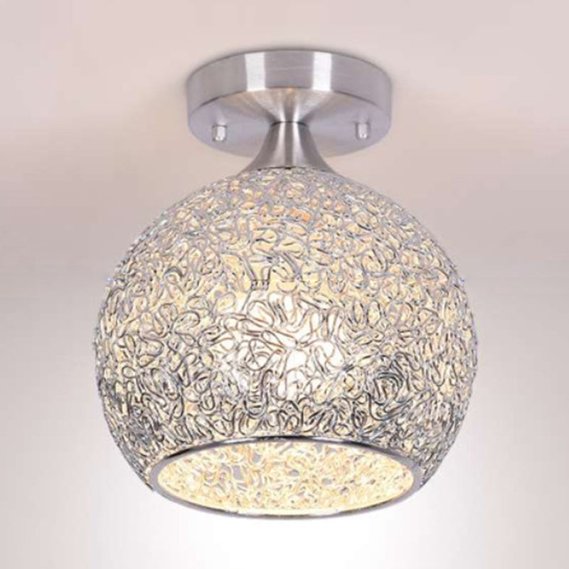 Houehold Crystal Ceiling Light Simple Flush Mount Light Fixture for Bedroom