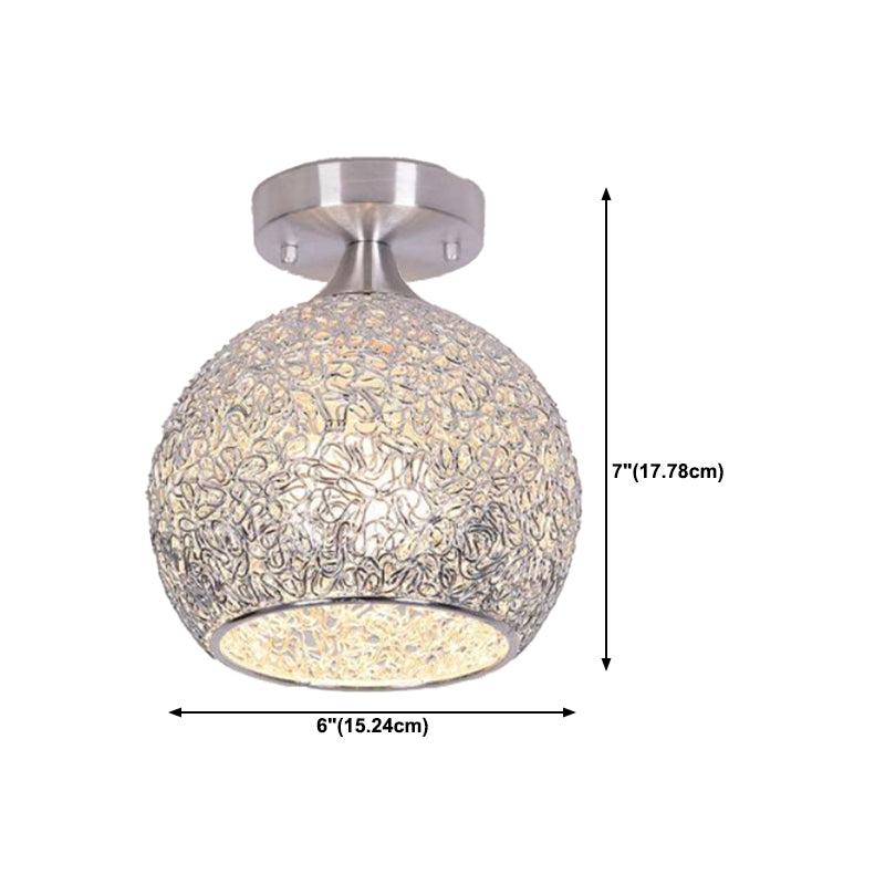 Houehold Crystal Ceiling Light Simple Flush Mount Light Fixture for Bedroom